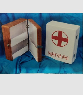 Rectangular Polished FRP First Aid Box, for Medical Use, Pattern : Plain, Printed