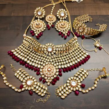 BDL5 Kundan Bridal Necklace set, Style : Modern