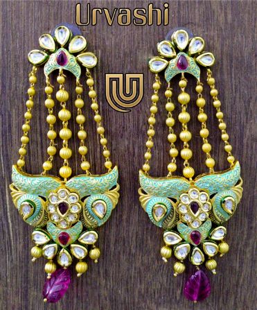 ER-500 Kundan Earrings, Style : Antique