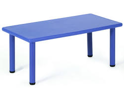 Polished Plain HDPE Plastic Table, Shape : Rectangular, Round, Square