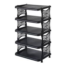 PLASTIC SHOE RACK, for Home, Color : Black, Brown, Green, Red, Silver