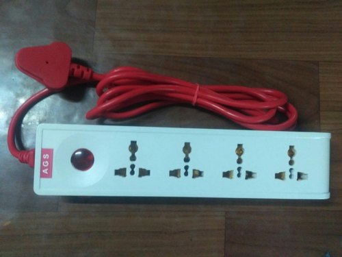 Rectangular ABS Power Strip, for Extension, Rated Voltage : 220V
