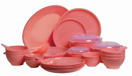 Santoor Plastic Dinner Set, Size : 39 pcs