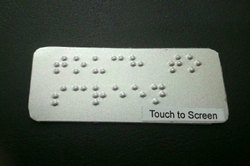 Aluminium Metallic Braille Label