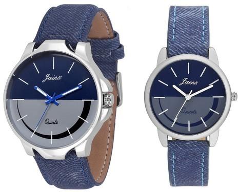 Couple Blue Wrist Watch, Display Type : Analog