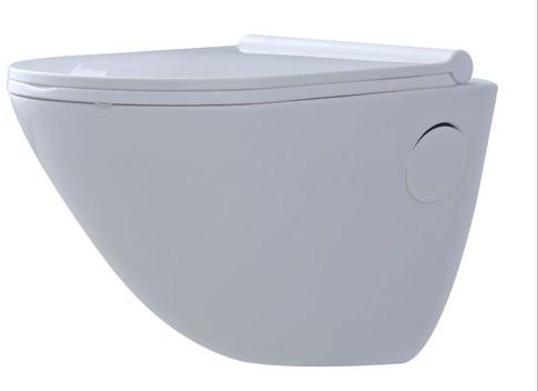 Watertec Ceramic wall hung toilets, for Bathroom Fitting, Color : White
