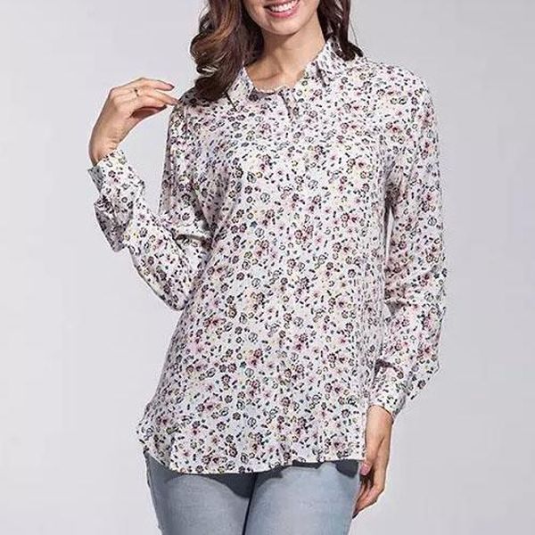 Cotton Ladies Printed Shirts, Sleeve Type : Full Sleeves