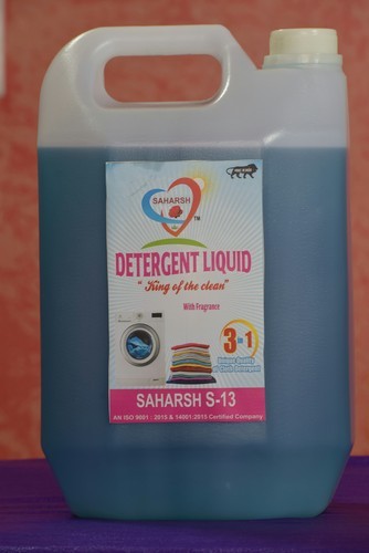 Saharsh 5 Litre Blue Liquid Detergent, for Cloth Washing, Feature : Remove Hard Stains