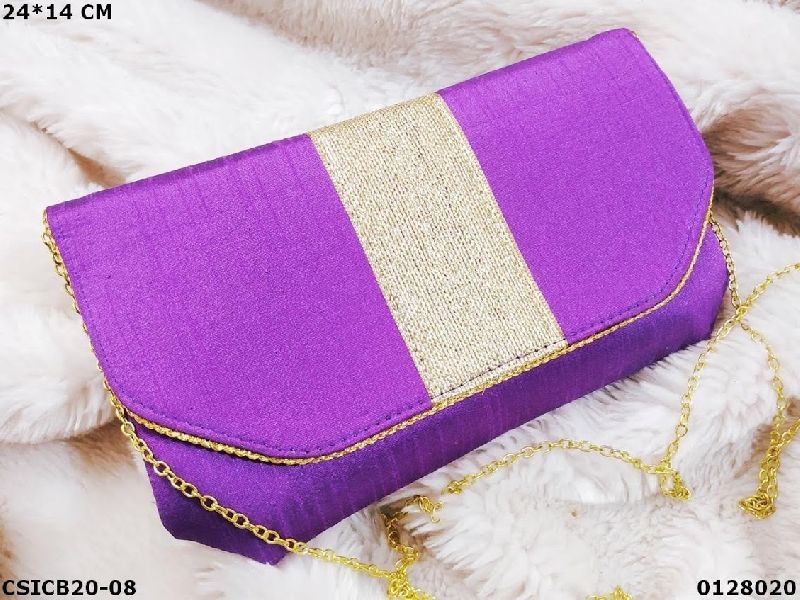 Raw silk Designer clutch bag, for Part, Size : 24*14 cm at Rs 140 ...