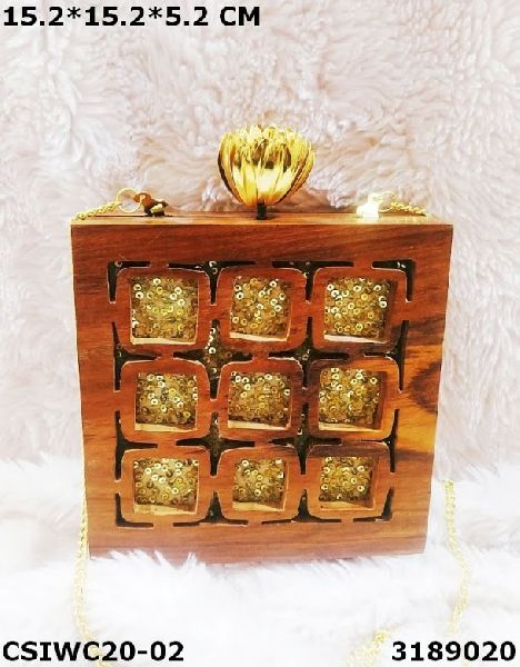 Craftstages International Wooden box clutch, Size : 115.2*15.2*5.2 cm