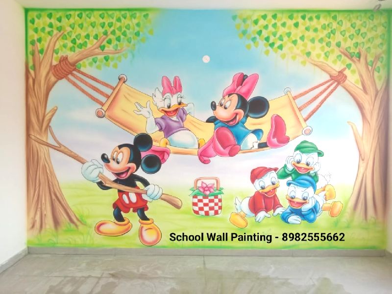 Cartoon Pictures for School Wall Painting - Rk fine art, Indore, Madhya  Pradesh