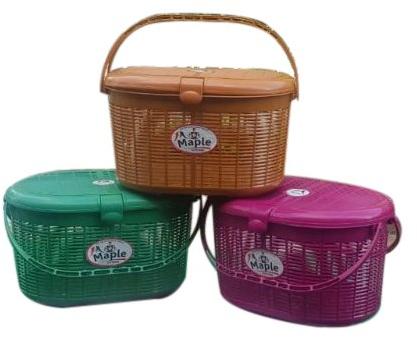 Maple Plastic Cycle Basket, Color : Orange, Green, Pink