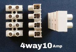 Ekta products Polycarbonate Amps Connector, Color : White