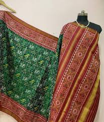 Stitched Silk Patola Sarees, for Dry Cleaning, Packaging Size : 2 Pieces