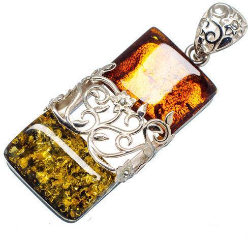 Sterling Silver Baltic Amber Pendant