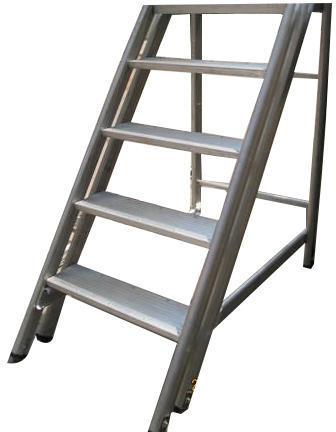 Powder Coated Aluminum Aluminium Baby Ladder, Color : Grey