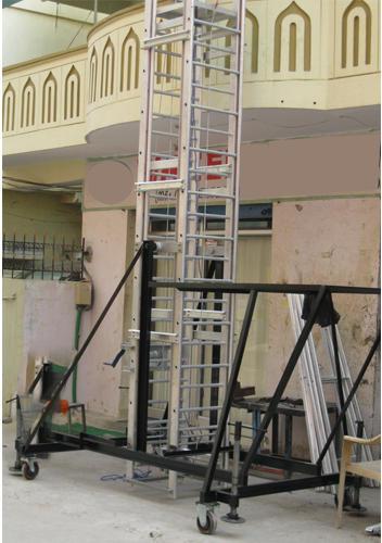 Aluminium Non Tiltable Tower Ladder, Color : Black, Grey