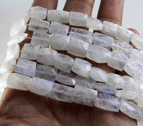 Moonstone Square Faceted Bead