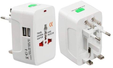Scm Cable PVC Universal Travel Adapters, Color : White