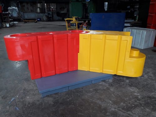 Plastic Traffic Barrier, Color : Red Yellow