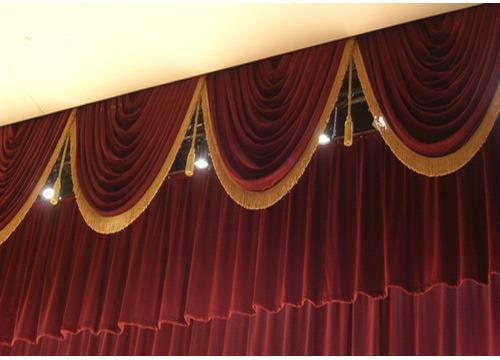 Glazed cotton cloth Frills Stage Curtain