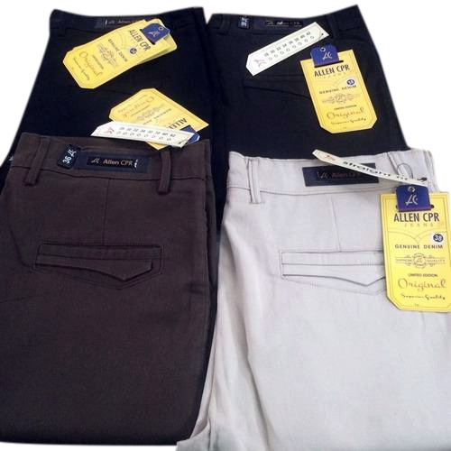 Men casual trousers, Pattern : Plain