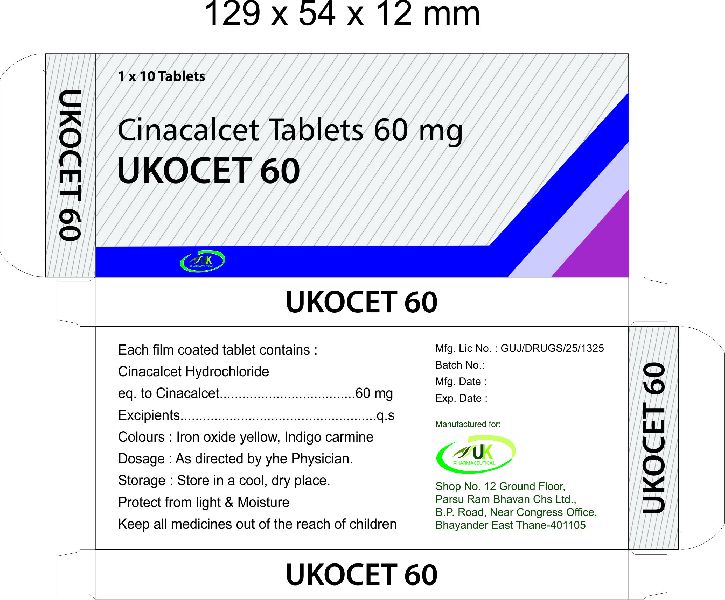 UKOCET 60MG tablet, Color : Yellow