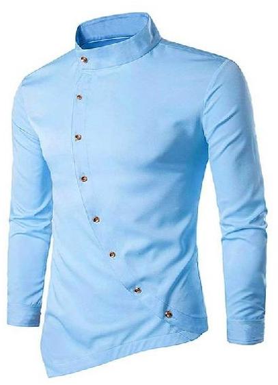 Mens Sky Blue Casual Shirt