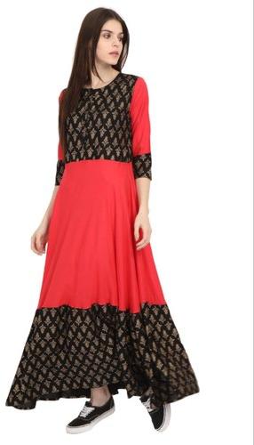 Printed Anarkali Kurti, Occasion : Casual Wear