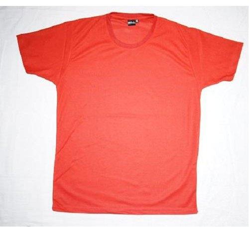Plain Women Round Neck T-Shirt, Color : Red