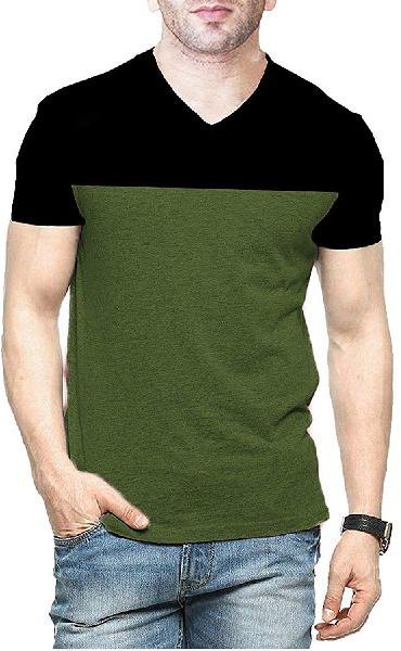 Plain Cotton Mens V Neck T-Shirts, Occasion : Casual Wear