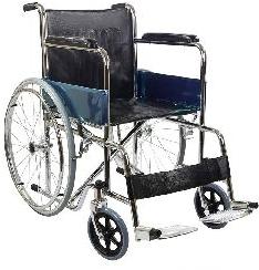 Dr. Belongs Polished Metal wheel Chair, for Hospital, Home, Weight Capacity : 100-150kg