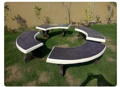 Round Concrete Bench, for Sitting, Size : 5 ft