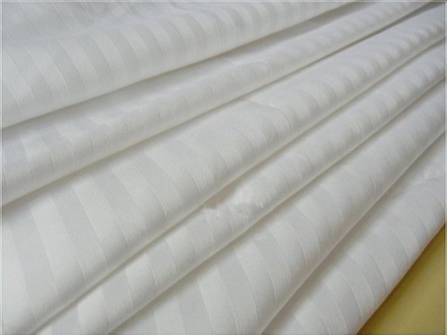 Myna brands satin stripe fabric, Color : white