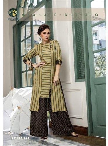 Designer Palazzo With Kurti