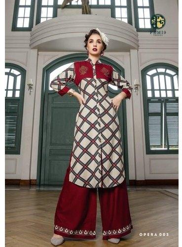 Modern Palazzo With Kurti