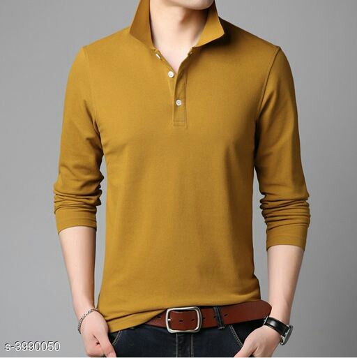 Mens Full Sleeve Polo T-Shirt, Feature : Comfortable, Impeccable Finish ...