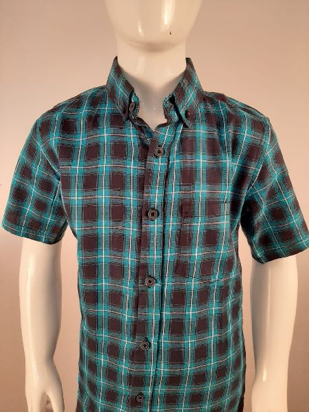 Mens Half Sleeve Shirt, for Comfortable, Impeccable Finish, Pattern : Checked