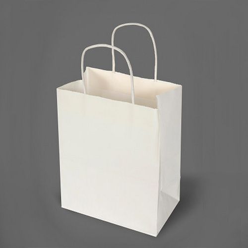 11X25 Cm White Paper Bag