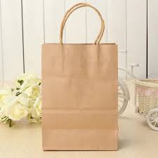 21X32 cm Brown Paper Bag, Pattern : Plain