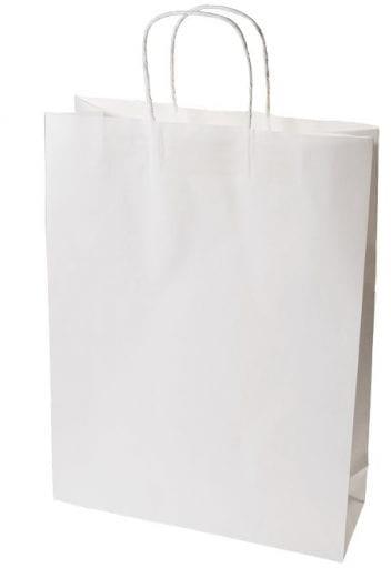 25X32 cm White Paper Bag, Technics : Machine Made