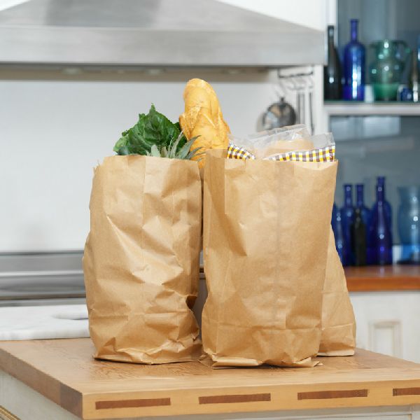Plain Brown Paper Grocery Bags