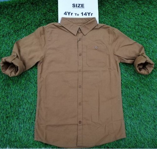 Boys Plain Cotton Shirt