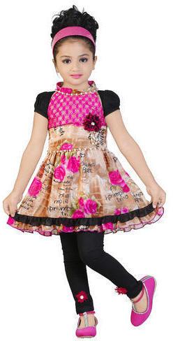 Printed Girls Frock, Feature : Anti-Wrinkle, Comfortable, Technics