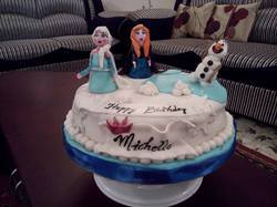 Rectangular Frozen Themed Cake, for Anniversary Party, Birthday, Taste : Sweet