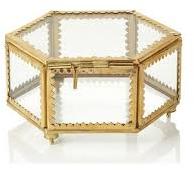 Jewelry Storage Boxes, Color : Brass