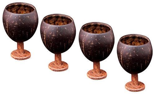 Coconut Shell Wine Cup, Capacity : 120 to 150 ml