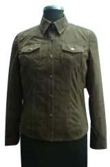 Simple Men Leather Shirt, Color : Dark green