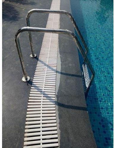Stainless Steel Swimming Pool SS Ladder, Color : Silver