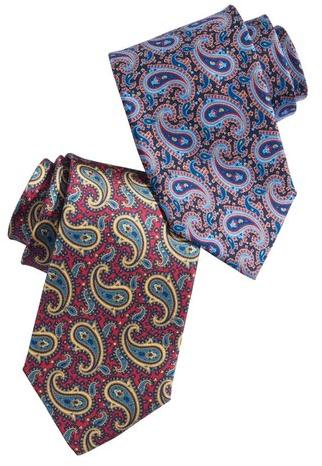 Silk Paisley Necktie, Size : Standard